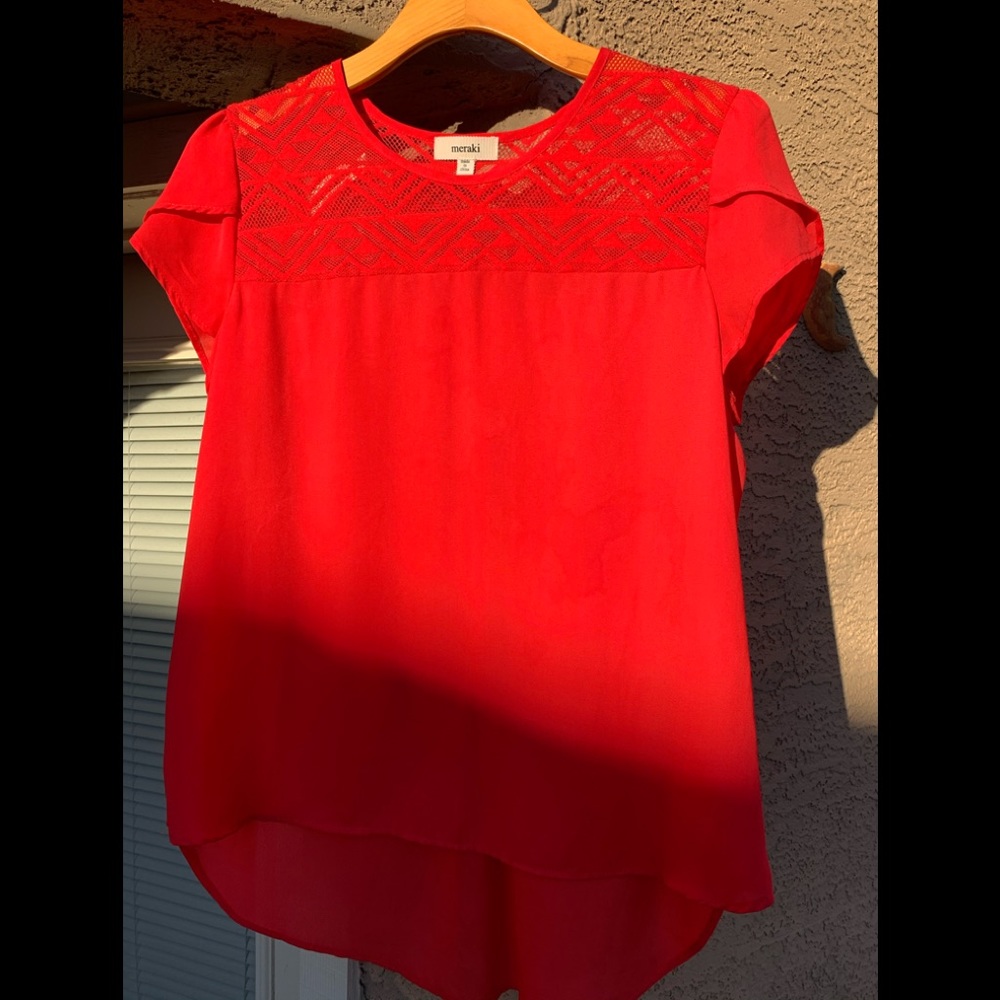S/S Red Blouse